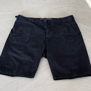 Stone Island Mens Washed Navy Blue Shorts